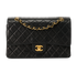 Medium Double Flap, &pound;4,800, Handbags, Black, Lambskin Leather, Front view